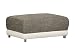 Produktbild CAVADORE Hocker Irriba / Gepolsteter Fußhocker / 99 x 69 x 41  / Materialmix mit Kunstleder in Grau-Weiß