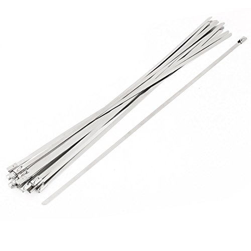 20Stk 4,6mmx300mm Flach Edelstahl Bandschellen Kabelbinder für Auspuffkrümmer
