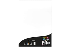 Clairefontaine 4239C - Astuccio da 50 fogli - Formato A4 (21x29,7cm) - 120g/m² - Colore Bianco - Inviti Eventi e corrispondenza - Gamma Pollen - Carta Premium Liscia