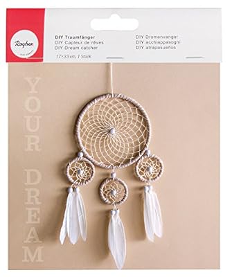 RAYHER HOBBY Kit DreamCatcher Attrape-rêves -17x33cm - beige/brun - Rayher