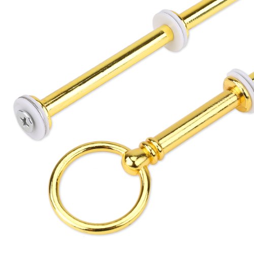 5 Set golden Farbe rund Motive mini Metallstange Mittellochausstech 2 bis 3 Etage Etagere für Hochzeitstorte Tortenständer Tortenhalter Torten - 6