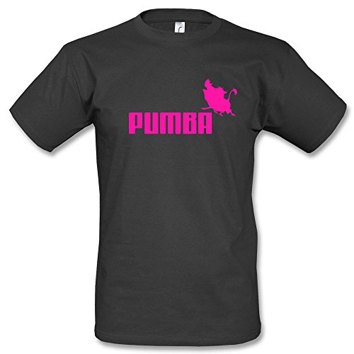 Druckstelle PMS Pumba T-Shirt Fun Blau Schwarz Gelb Grün Viele Varianten (XXL, Schwarz/Neon Pink) Druckstelle PMS Pumba T-Shirt Fun Blau Schwarz Gelb Grün Viele Varianten (XXL, Schwarz/Neon Pink)