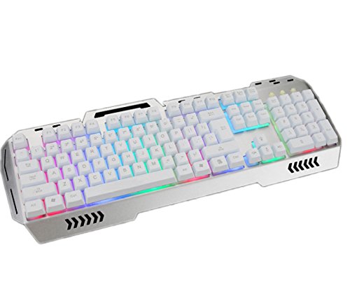 spécifications MDSNFH Suspension Rétroéclairage Mécanique USB Câblé USB Ergonomic Desktop Computer Gaming Keyboard,Grey