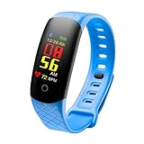 Gaddrt Pulsuhr Smart Watch Fitness Tracker Armband Schrittzähler IP67 Uhren (Blue)