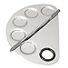 LuckyFine Pro Stainless Steel Cosmetic Makeup Palette Spatula Cream Foundation Mixing Tool Brush Palette Silver