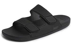Reef Cushion Tradewind Leather Sandals in Black