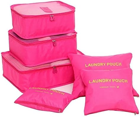 NewPI Travel Organizer. 6 in 1 Organizer Bags Travel Kit, 3 Packaging Cubes + 3 Bags-Baggage Organizers,, Beaty Houses, Laundries, Towel Bag, etc.