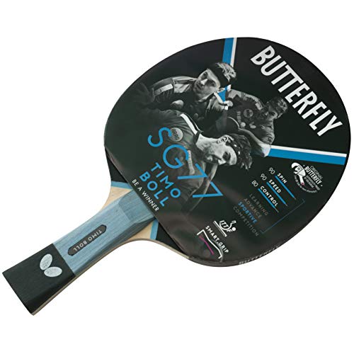 Butterfly SG77, Racchetta da Ping Pong Unisex-Adulto, Nero e Rosso, Taglia Unica