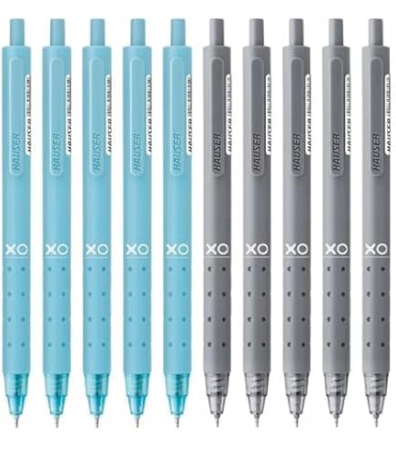 Flair V2 Gelschreiber 0,7 Mm – 10 Stück Blaue Stifte, Wischfeste Tinte, Bequemer Gummigriff