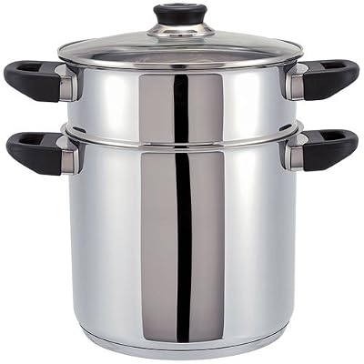 Beka 12030244 Polo Couscoussier + couvercle verre en acier inoxydable 24 cm