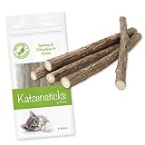 Forck Katzenminze Sticks (5 Stück), unsere Matatabi-Kausticks als Katzenspielzeug unterstützen die natürliche Zahnpflege und helfen bei Zahnstein & Mundgeruch