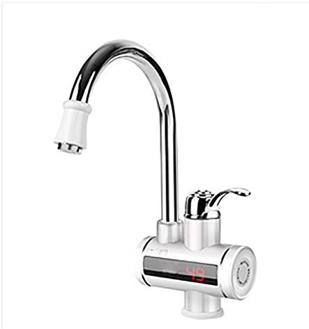 360°Rotation Electric Hot Water Faucet 220V Instant Tankless Electric Security Water Heater LED Digital Display Under , C