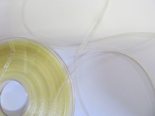 Sheer Organza Ribbon - 50 metre rolls -Lemon - 3mm