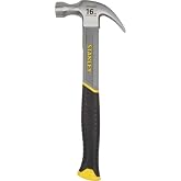 STANLEY STHT0-51309 450g Fiberglass Curved Nail Hammer | Bi-material grip for comfort and non-slip, forged high-carbon steel
