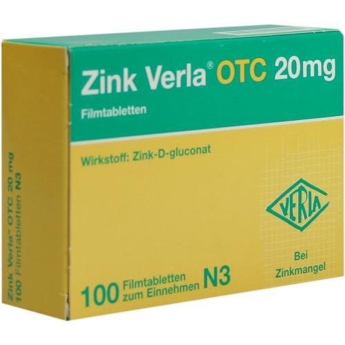 Preisvergleich Produktbild ZINK VERLA OTC 20MG 100St 3000549