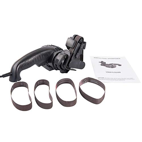 Preisvergleich Produktbild WEIWEITOE-DE Elektrischer Messerschärfer Automatisches Schleifen Einstellbare Küchenmesser EU-Stecker, schwarz