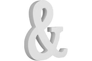 Kylewo Lettere in Legno Bianche, Decorazioni Fai-da-Te in Legno Lettere in Legno da Sposa Festa di Compleanno Giocattolo Decorazioni per la casa, Altezza 15 cm