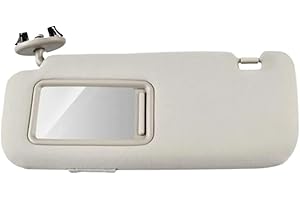 FIYFIOW Pare-Soleil Pare-Soleil Intérieur De Voiture avec Miroir Gris Beige Pare-Soleil Gauche Droite Côté Conducteur Passager pour Toyota Auris pour Corolla 2007-2013 Panneau de Pare-Soleil(Beige Left)