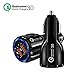 Produktbild CLARE RARE Kfz-Ladegerät QuickCharge QC 3.0 Edition, 30 W Dual USB Autoadapter, unterstützt Android, Pad, Surface Pro, Pad Pro/Air 2/Mini, Galaxy S9/S8/S7/S6 Edge, LG, Nexus, HTC und mehr