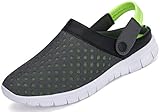  SAGUARO Unisex Respirable de la Red del Acoplamiento Zapatillas de Playa Ahueca hacia Fuera Las Sandalias, Verde 41