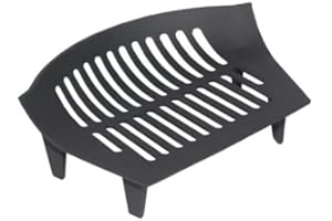 PRICECRUNCHERS Inglenook 4.86kg 16inch Heavy Duty Cast Iron Fireside Log Coal Fire Grate, Black