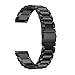 Produktbild Für Garmin Fenix Chronos Transer® Ersatz Uhrenarmbänder Luxus Fashion Edelstahl Uhrenarmband Armband für Uhren Große: 130-206mm (Schwarz)
