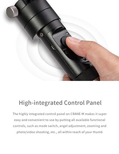 Zhiyun Crane m 3 assi brushless palmare Gimbal con controller wireless â€“ rotazione di 360 gradi illimitato 12 ore di autonomia per smartphone/mirrorless/Action Camera â€¦ (Grane-M)