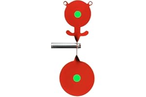 MIOYOOW Bersaglio Rotante di Tiro, Bersagli Girevole a 360° di Ripristino dell'orso Appeso in Metallo con Vite Esagonale e Chiave, Target per L'allenamento al Tiro