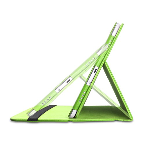 Infiland Samsung Galaxy Tab A 9.7 Hülle Case -Slim Fit Folio PU-lederne dünne Kunstleder Schutzhülle Cover Tasche für Samsung Galaxy Tab A 9.7 T550N/ T555N 24,6 cm (9,7 Zoll) WiFi/LTE Tablet-PC (mit Auto Schlaf / Wach Funktion)(Grün) - 6