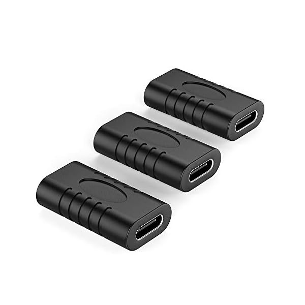 aceyoon USB C 3.1 Kupplung 3 Stücke OTG Type-C Buchse auf Buchse Adapter Konverte Verbindung Gen 2 10gbps Aufladen und Synchronisation Kompatibel mit Huawei USB-C Geräten Schwarz MEHRWEG