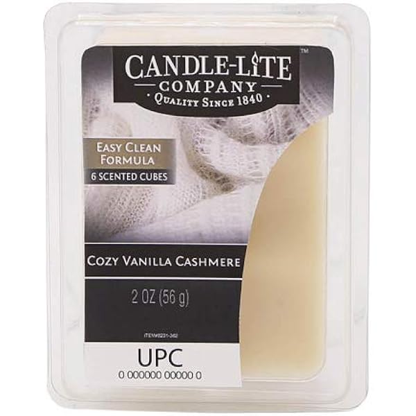 Amazon De Candle Lite Duftwachs Cozy Vanilla Cashmere 56g Susser Raumduft Fur Dein Zuhause 6 Duftwachs Wurfel Mit Je 10h Duftdauer