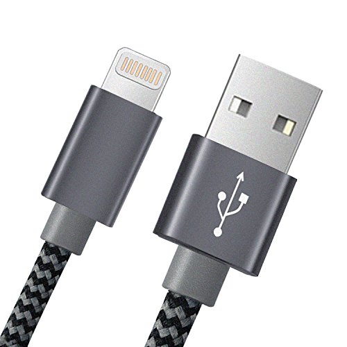 Cable Lightning Froggen Chargeur iPhone-3M  Pack de 2  Cable iPhone vers USB Compatibilit   pour iPhone X   8   8 plus   7   7 plus   6s   6s plus   6   6 plus   SE   5c   5s   5  iPad Pro  Air iPad mini IOS10-Gris Noir