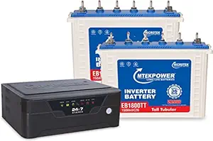 Microtek UPS 24x7 HB 1875 +EB1800TT Tubular Inverter Battery (150 AH)