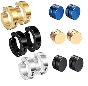 CResha Non-Piercing Magnetic Stud Earrings for Men and Women