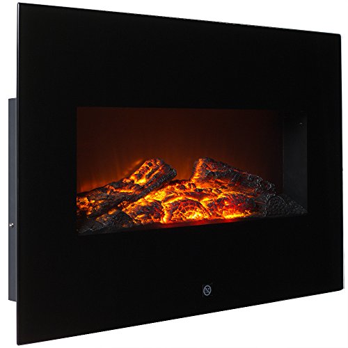 Elektrischer Wandkamin mit Fernbedienung 1800W Wandmontage 2 Heizstufen Überhitzungsschutz LED Flammeneffekt sicher und sauber - 3