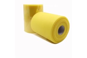 CAIIBTNTGB (2 Pièces)91m*15cm TUTU Tulle rouleau pour la décoration de mariage fournitures rouleau tissu bobine Tulle Tutu robe bricolage organza bébé douche fête fournitures (jaune citron)