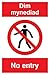 Produktbild Viking Signs PA914-A4P-V Schild"Dim Mynediad No Entry", Vinyl, 300 mm H x 200 mm B