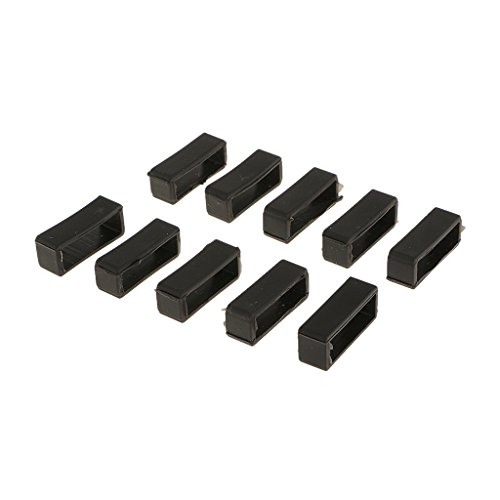 10 X Gummi Uhrenarmband Schlaufe Schnalle Halter für Uhrenarmbänder – 22mm Breite - 6
