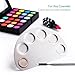 Your Choice Stainless Steel Semicircle 5-well Makeup Palette Spatula Pro Professional Makeup Nail-art Manicure Artist Tool for Blending Cosmetic Pigment Foundation Shades
