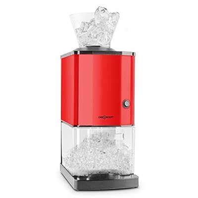 oneConcept Icebreaker Broyeur à glace • Jusqu'à 15 kg de glace pilée par heure • Pile la glace sans produire d eneige • Look chic en acier • Capacité de 3,5 litres • Entonnoir de remplissage • Châssis acier • 220-240V • 4 pieds ventou…