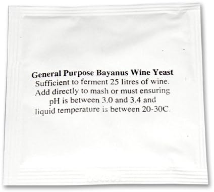 Bayanus Universal Wineyeast, general purpose, 5 gram sachet for 25 litres of wine