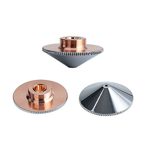 Cloudray Laser Nozzle Double Layers with Chrome Plating Dia.28mm Height 15mm OEM for Precitec Fiber Laser Head (Caliber: 2.5mm)