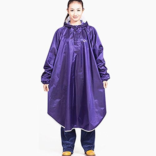 Imperméables Cape Manteau de pluie Poncho à manches longues pour cyclisme vélo bicyclette vélo Voiture électrique etc. - avec sac à main pour placer l'imperméable (Violet)