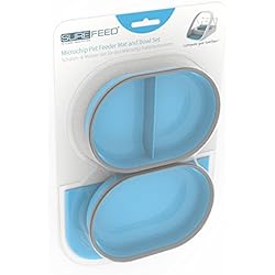 Surefeed Bols et Tapis pour Chat et Petit Chien - Bleu