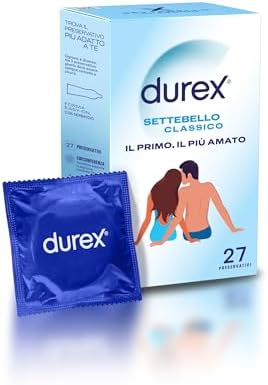 Durex Settebello Classico, Preservativi Classici, 27 Profilattici