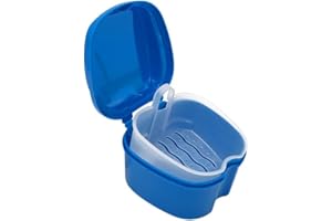 GENERIC Caja de Dentadura Postiza,Caja de Baño Estuche para Dentadura Caja para Ortodoncia Protesis Dental Dentadura con Colador