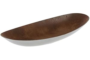 ‎MATCHES21 HOME & HOBBY matches21 Ovale Pflanzschale Pflanzgefäß oval Blumenschale Kunststoff Schale Rostoptik 1 STK. 50x21 cm