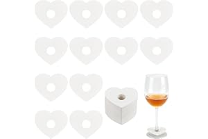 FINGERINSPIRE Papper vinglasmarkörer beige färg papper vinglas berlocker cocktail champagne namnbricka vinglas identifieringsetikett för bröllop baby shower alla hjärtans dag födelsedagsfest
