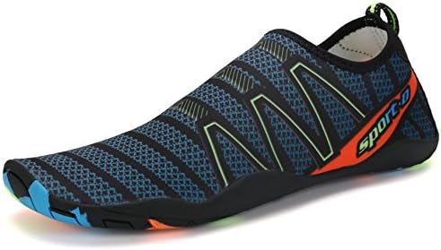 Ashopping Swimming Pool Water Shoes Women Men Sea Surf Wet Aqua Socks Quick Drying Non-Slip Walking Barefoot Beach Shoes,Dark Blue 9