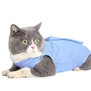 Cat Surgical Recovery Suit Abdominal Wounds or Skin Diseases, E-Collar Alternative,After Surgery Wear, Professional Home Indoor Pets Clothing